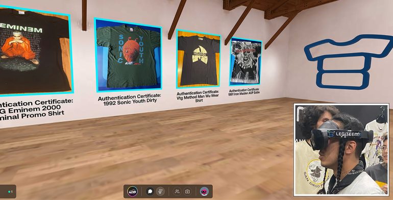 The Legiteem8 Virtual Reality Vintage T-Shirt Gallery Demo